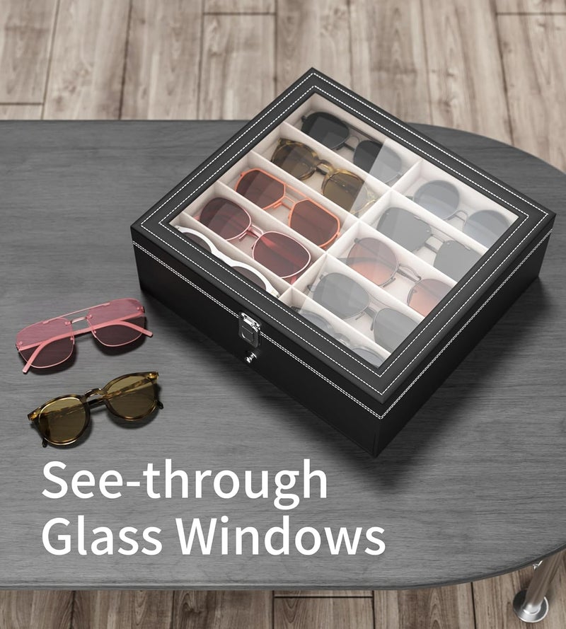 NEWLOOP Store 20 Slots Sunglass Organizer for Women Men Multiple Pairs of Sunglasses Storage Box See-Through Display Show Case - Image 4
